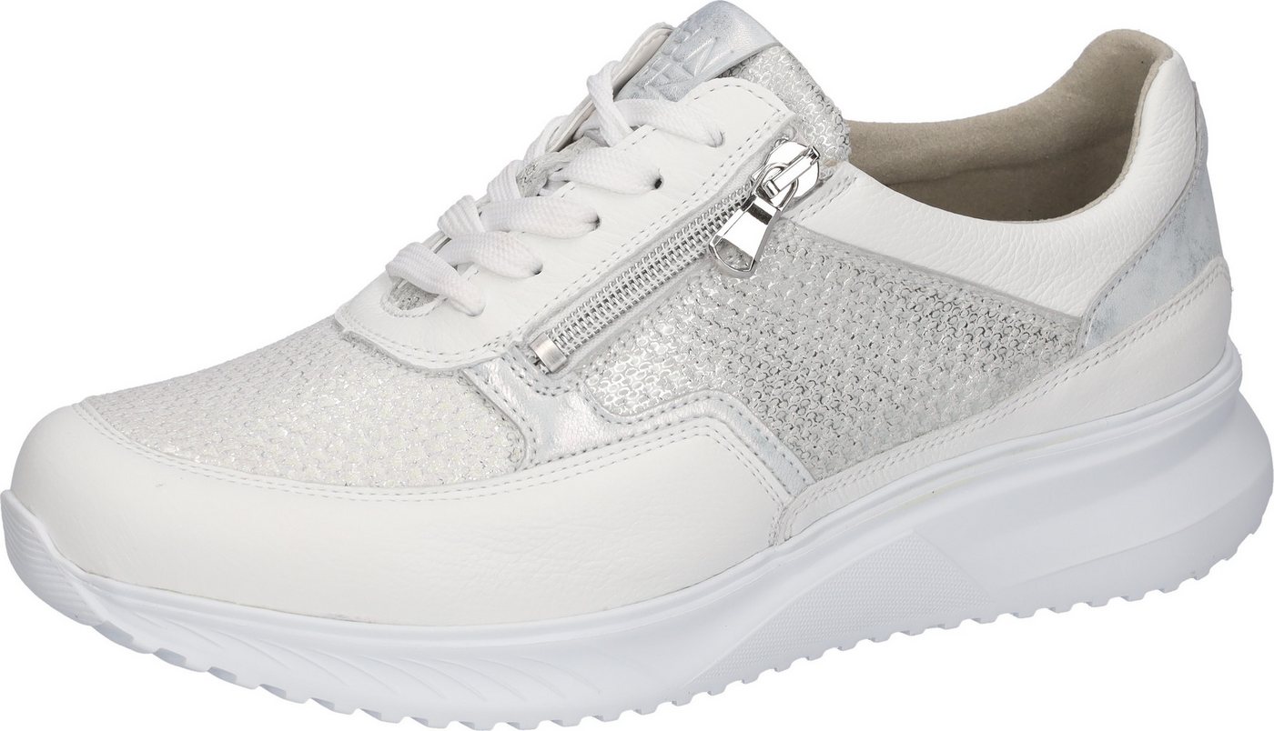 Waldläufer K-JANKA Keilsneaker Schnürschuh, Halbschuh, Komfortschuh in Extraweite K (silber/weiß)
