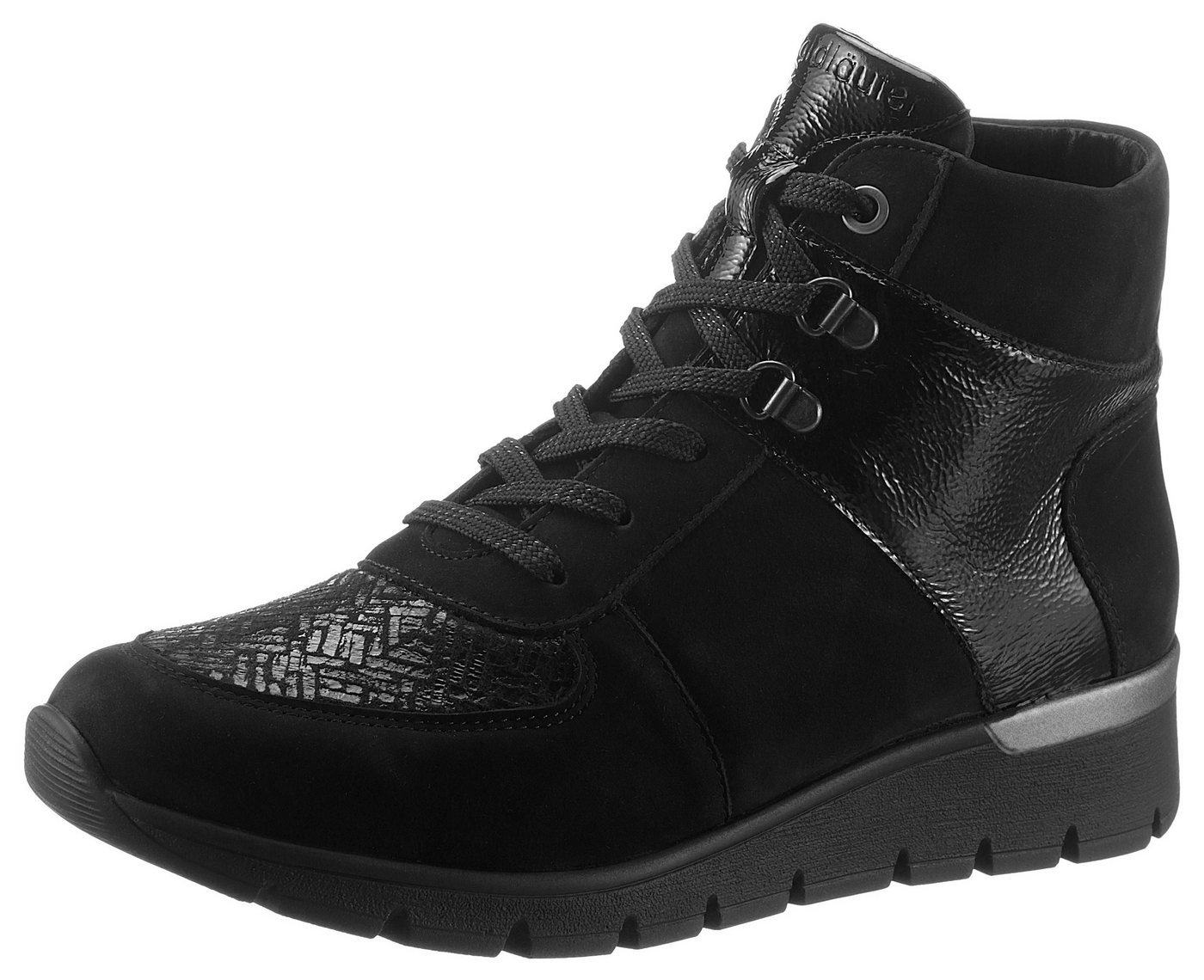 Waldläufer K-RAMONA-Soft Schnürboots mit Orthotritt-Ausstattung und K-Weite (extraweit) (schwarz)