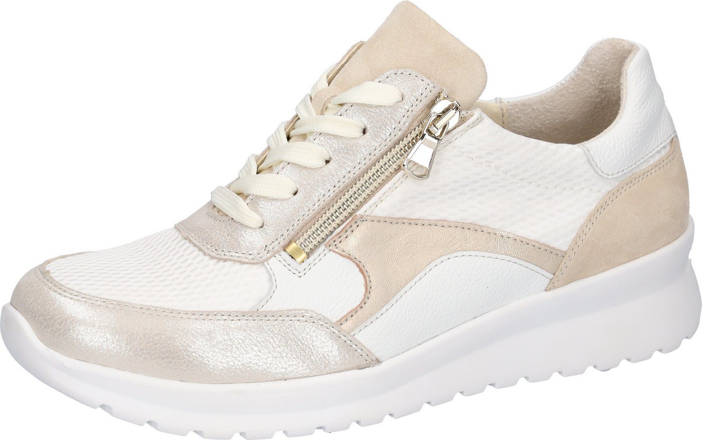 Waldläufer K-SUNNY Sneaker Schnürschuh, Komfortschuh mit seitlichem Reißverschlus, K-Weite