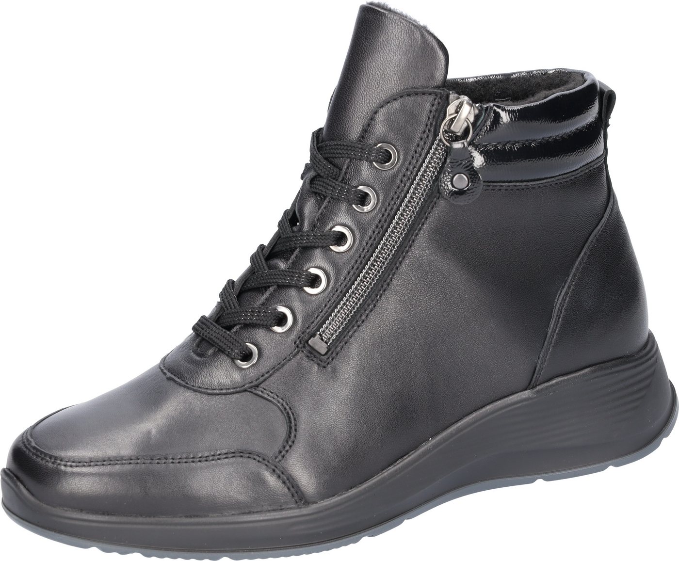 Waldläufer KALEA Schnürboots, Bequemschuh, Winterboots in Komfortweite H (sehr weit) (schwarz)