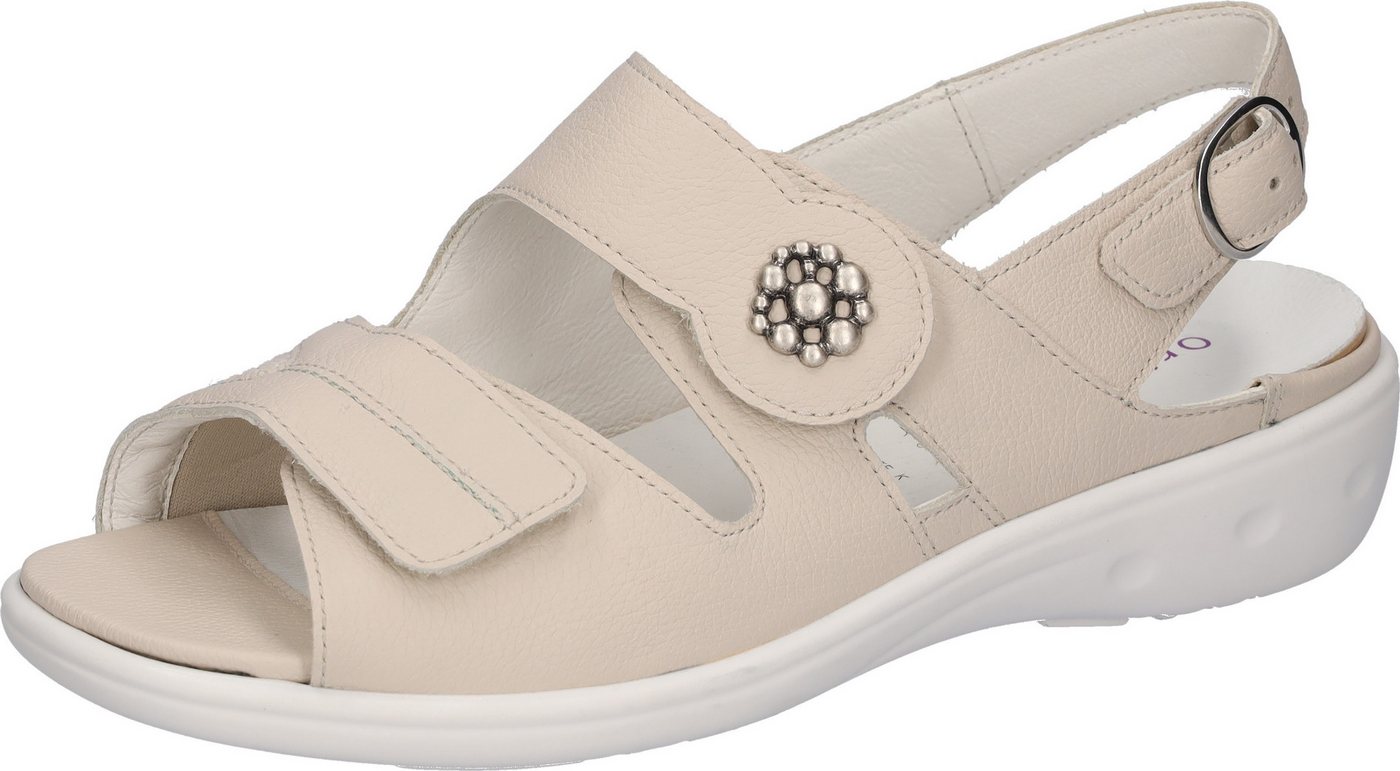 Waldläufer KARA Soft Sandale Sommerschuh, Keilsandalette mit Orthotritt-Funktion, Extraweite K (beige)