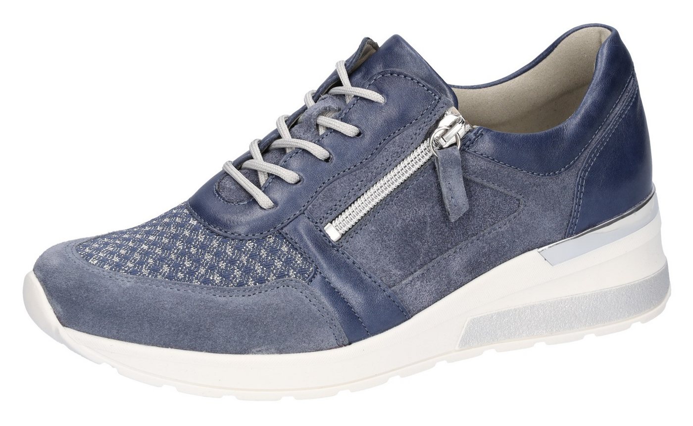 Waldläufer Keilsneaker, Schnürer, Halbschuh, Freizeitschuh mit Metallic-Einsatz
