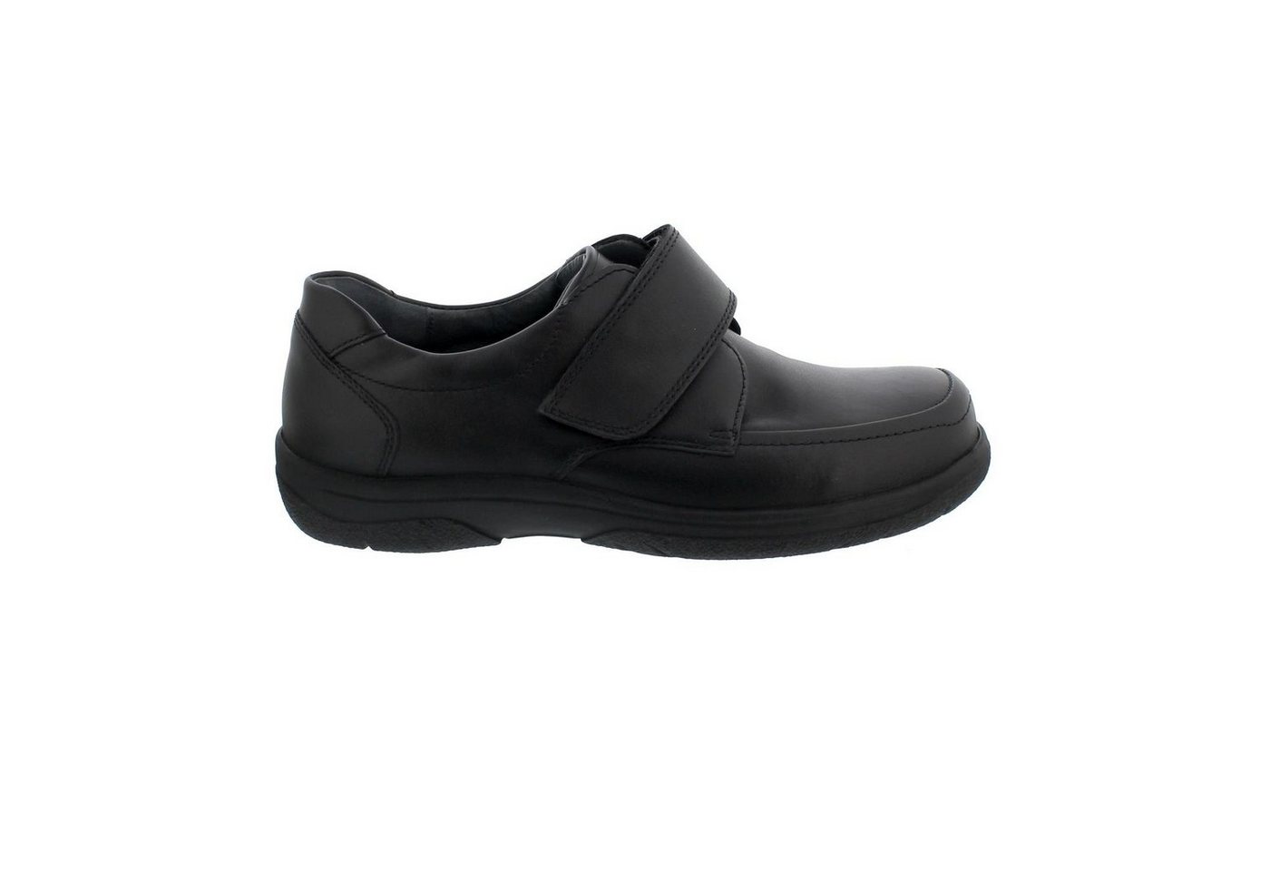 Waldläufer Ken, Palmer (Glattleder), schwarz, Klettverschluss, Weite Schnürschuh