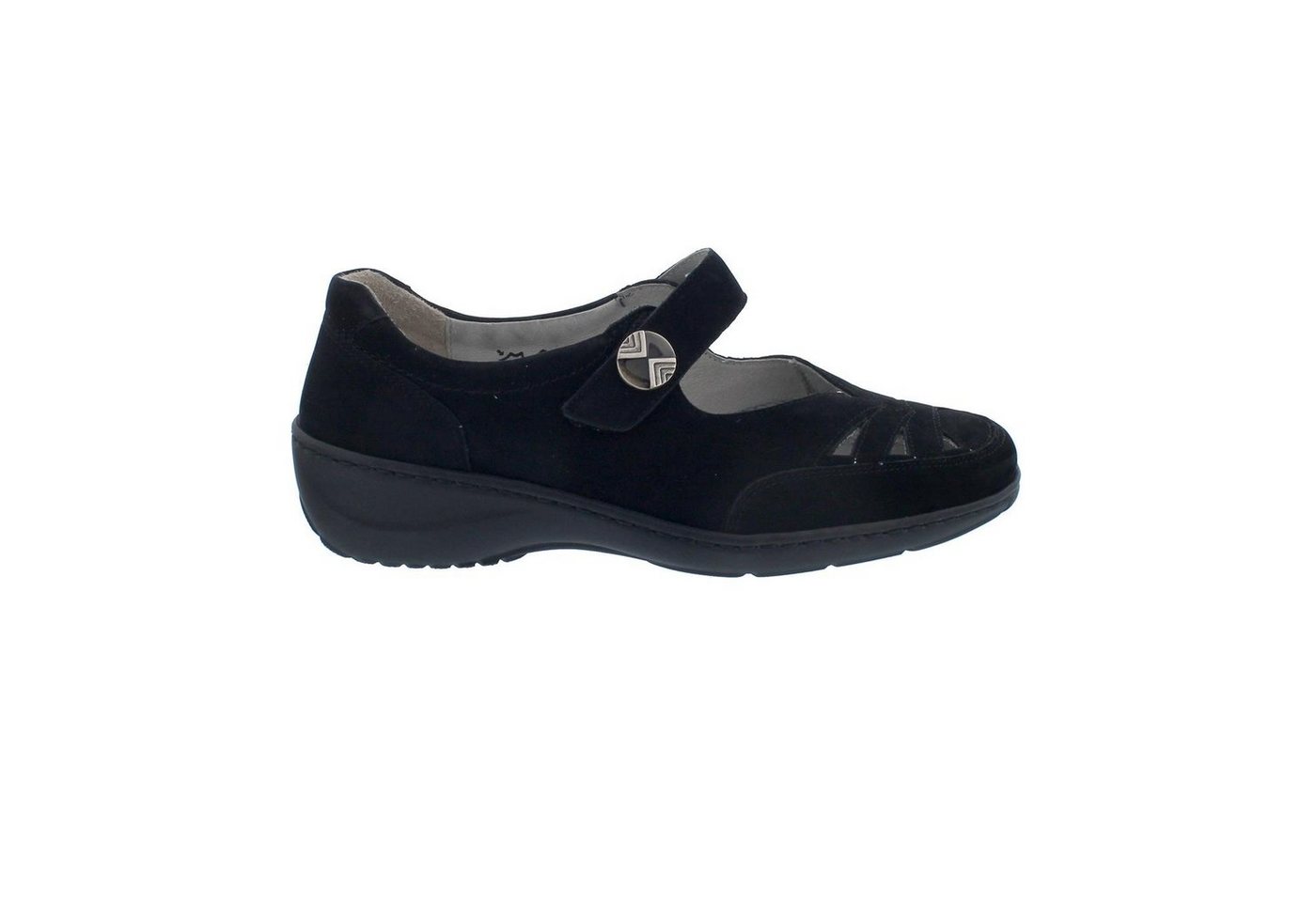 Waldläufer Kya Halbschuh, Denver, schwarz, Klettverschluss, Weite K 6 Klettschuh