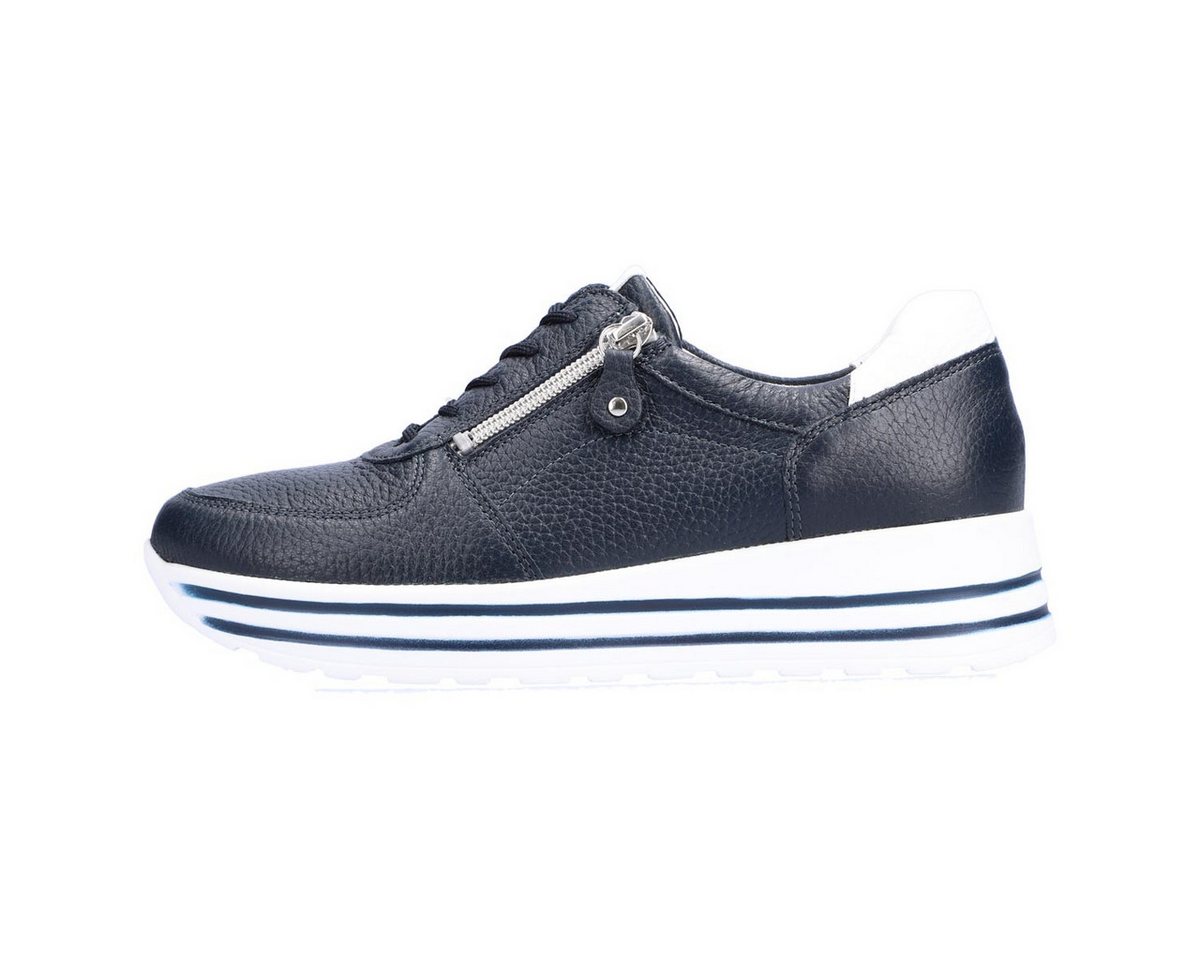 Waldläufer Lana Sneaker (1-tlg) Sneaker - Mit seitlichem Reißverschluss, Bequem und atmungsaktiv (blau)