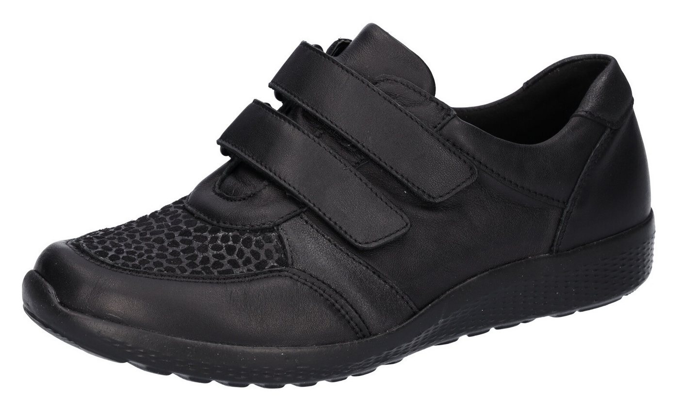 Waldläufer M-IRA Klettschuh, Halbschuh, Komfortschuh in besonders breiter Schuhweite M (schwarz)