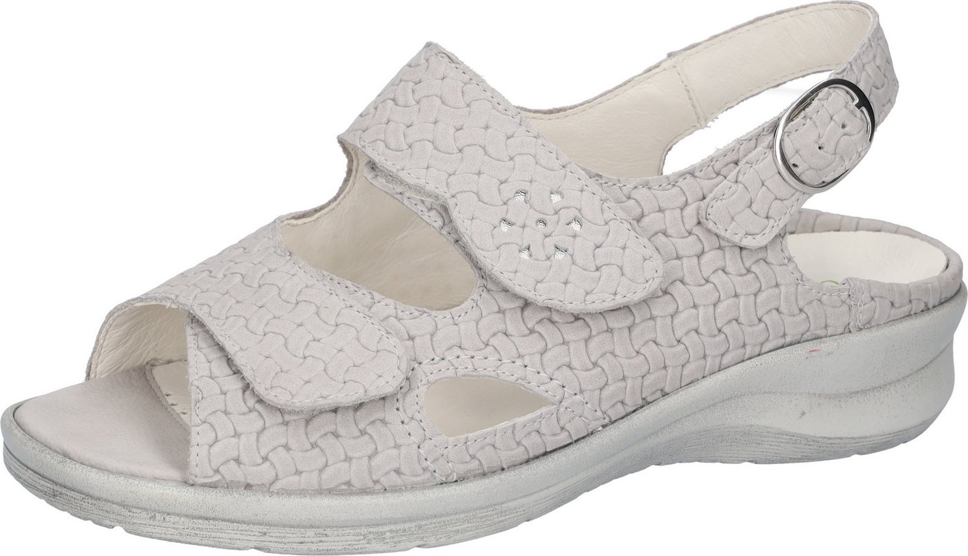 Waldläufer MERLE Sandale Sommerschuh mit Klett- und Druckknopfverschluss, M-Weite (grau/silber)