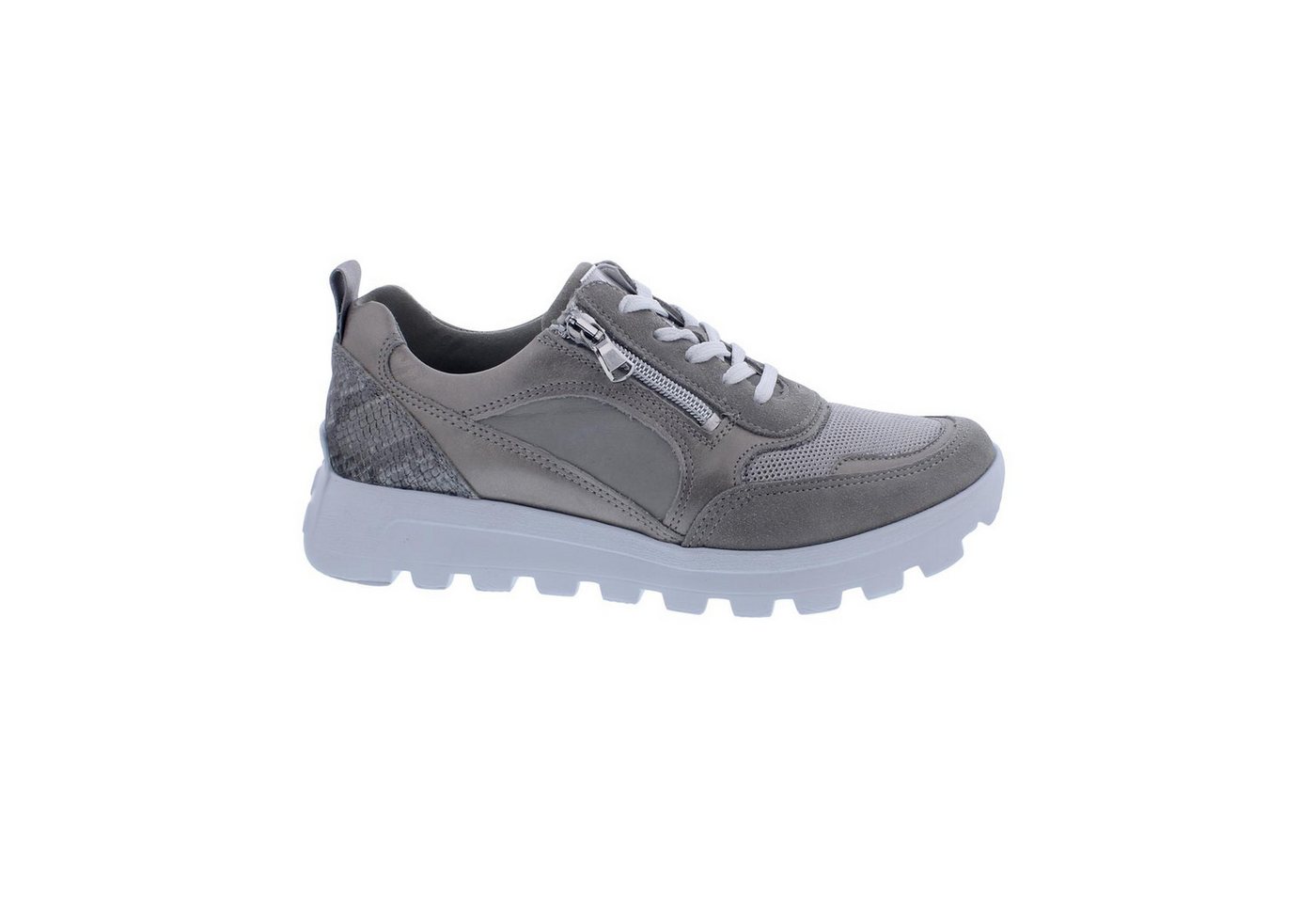 Waldläufer Ortho-Tritt H-Ajala Sneaker, Velour-/ Glattleder / Stretch, Schnürschuh