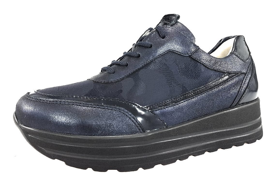 Waldläufer Schnürer Schnürschuh (blau)