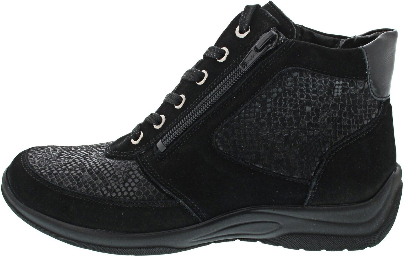 Waldläufer Schnürstiefelette (schwarz)