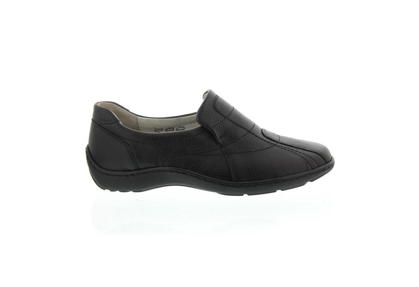 Waldläufer Slipper in Weite H Henni 496504-172-001, Glattleder, Schwar Slipper