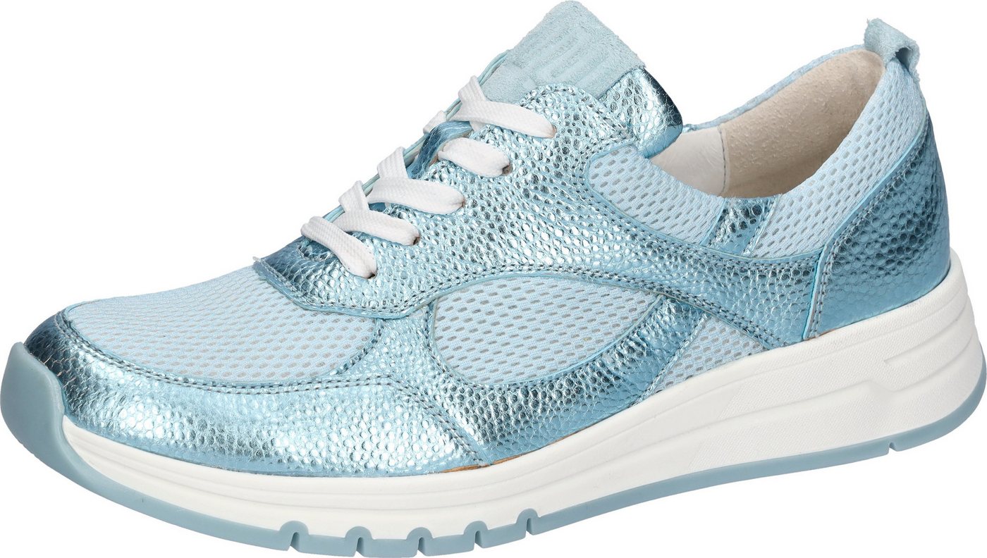Waldläufer Sneaker Halbschuh, Schnürschuh, Freizeitsneaker mit weichem Schaftrand (blau)