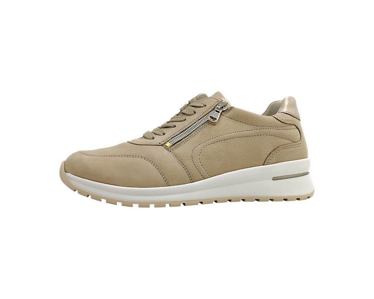 Waldläufer sportlicher Schnürer Schnürschuh (beige)