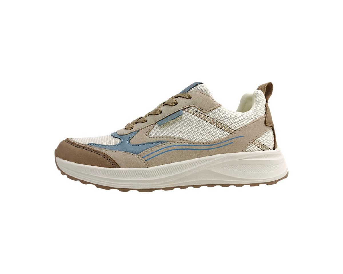 Waldläufer sportlicher Schnürer Schnürschuh (beige)