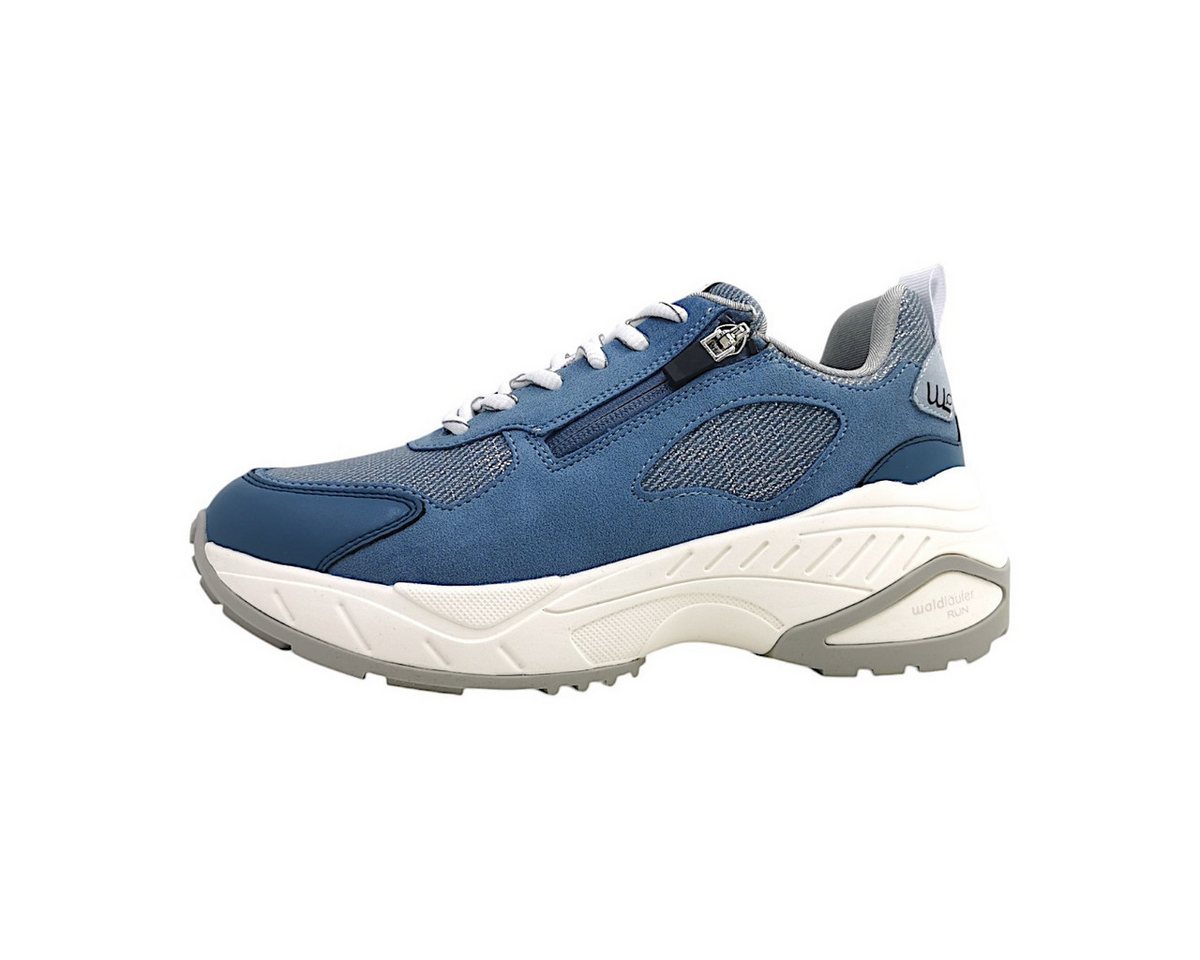 Waldläufer sportlicher Schnürer Schnürschuh (blau)