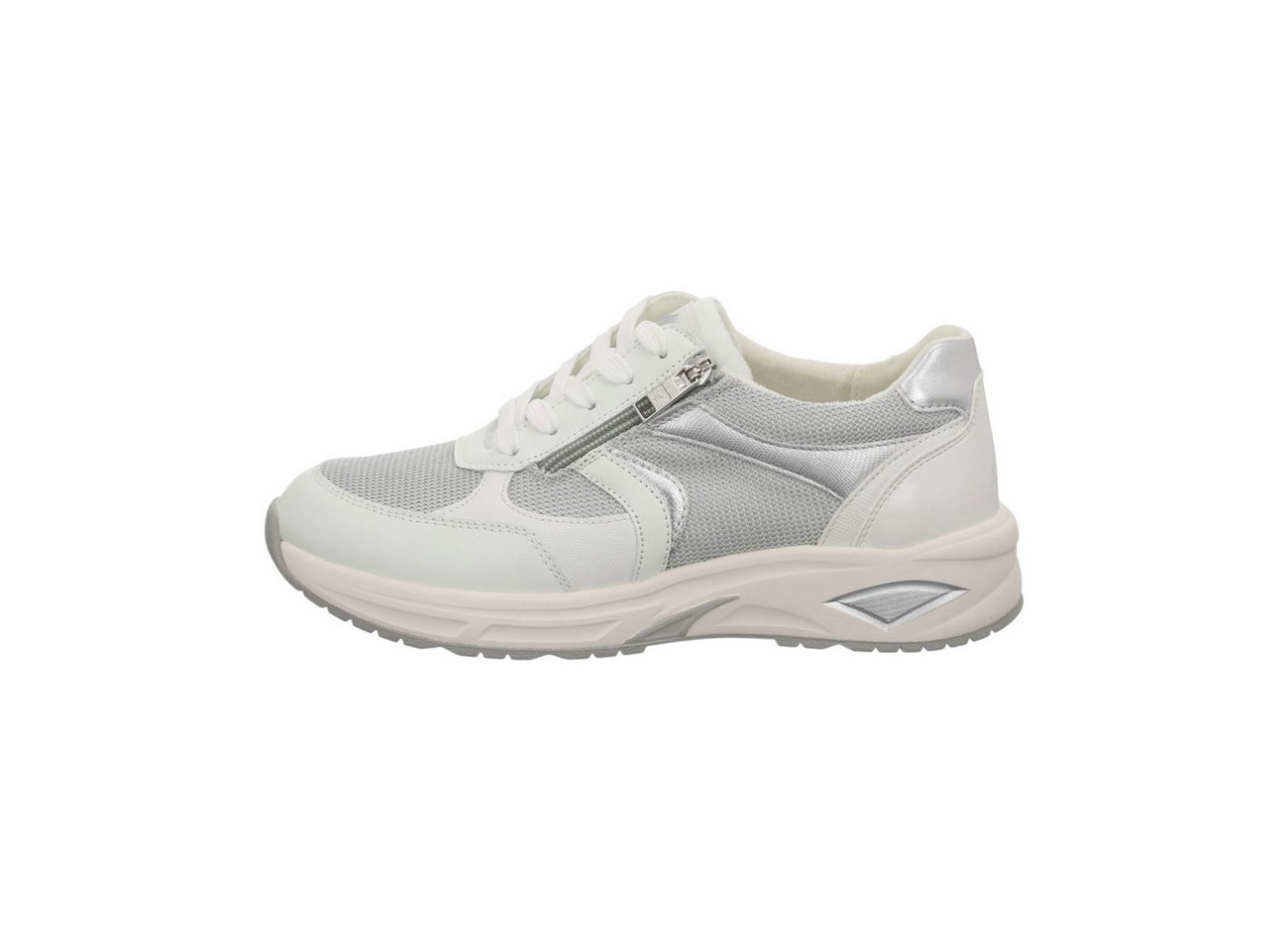 Waldläufer sportlicher Schnürer Schnürschuh (weiß)