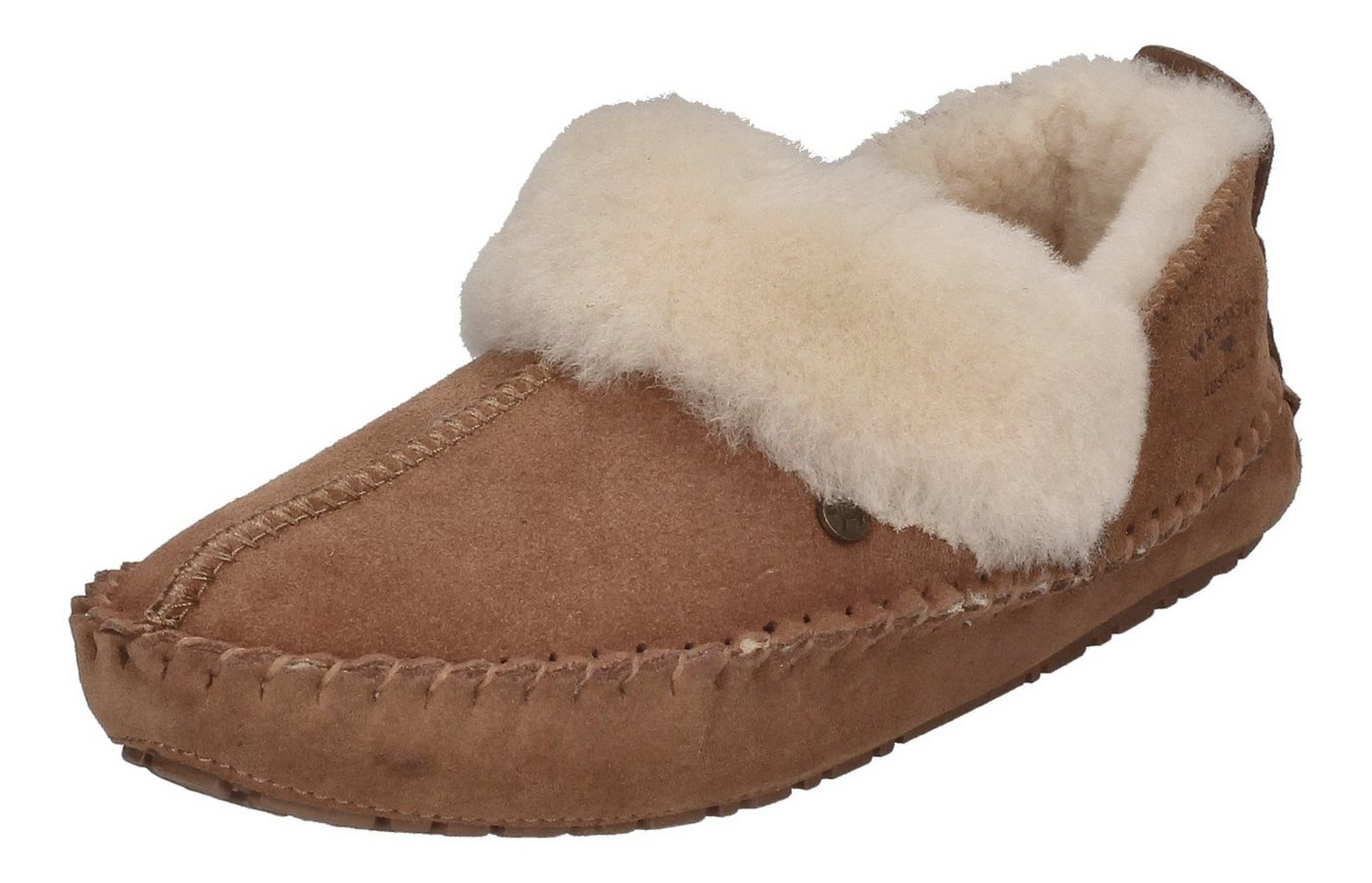 Warmbat Barrine Suede BAR3410-25 Hausschuh Cognac