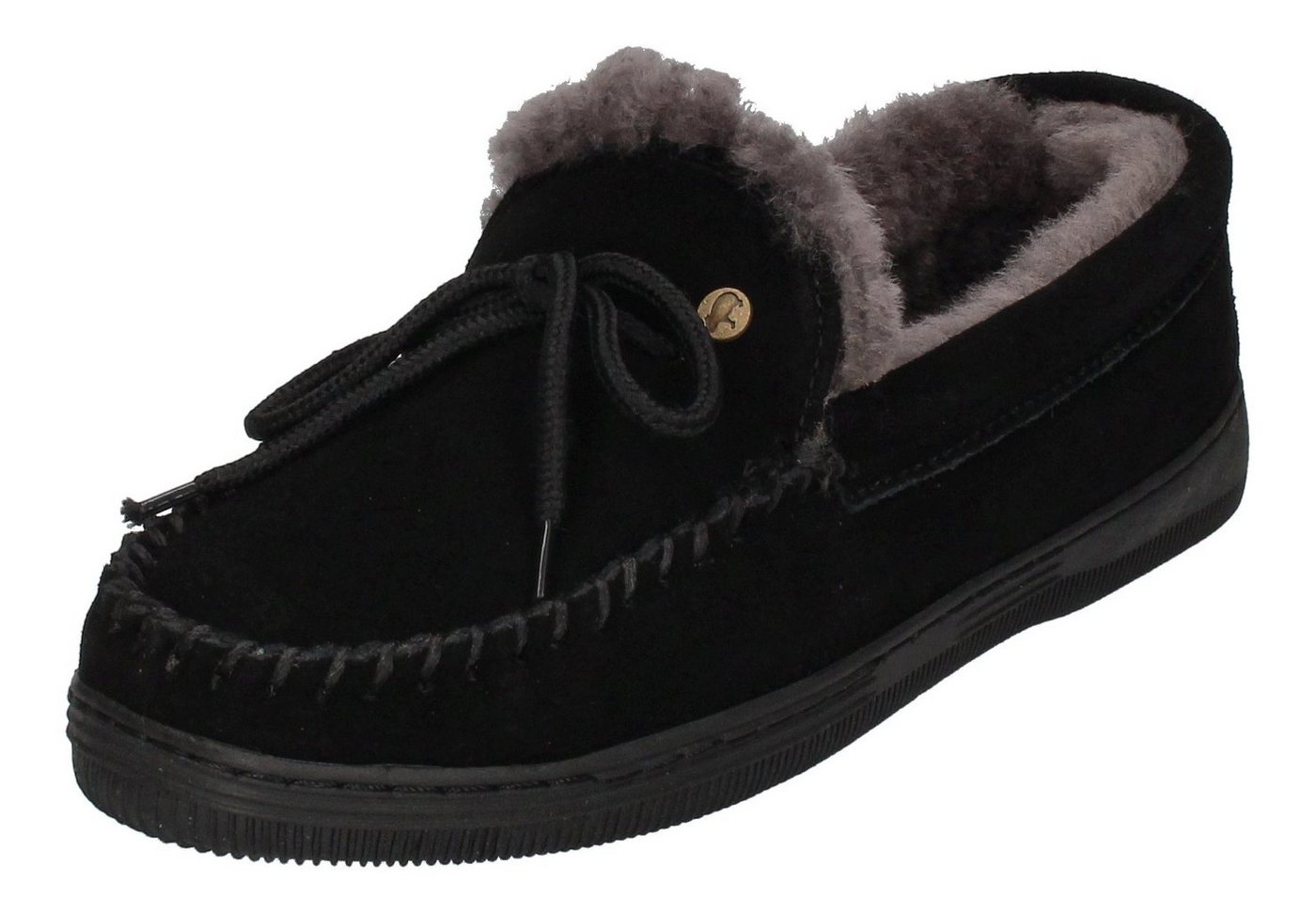 Warmbat Koala Suede Hausschuh Black