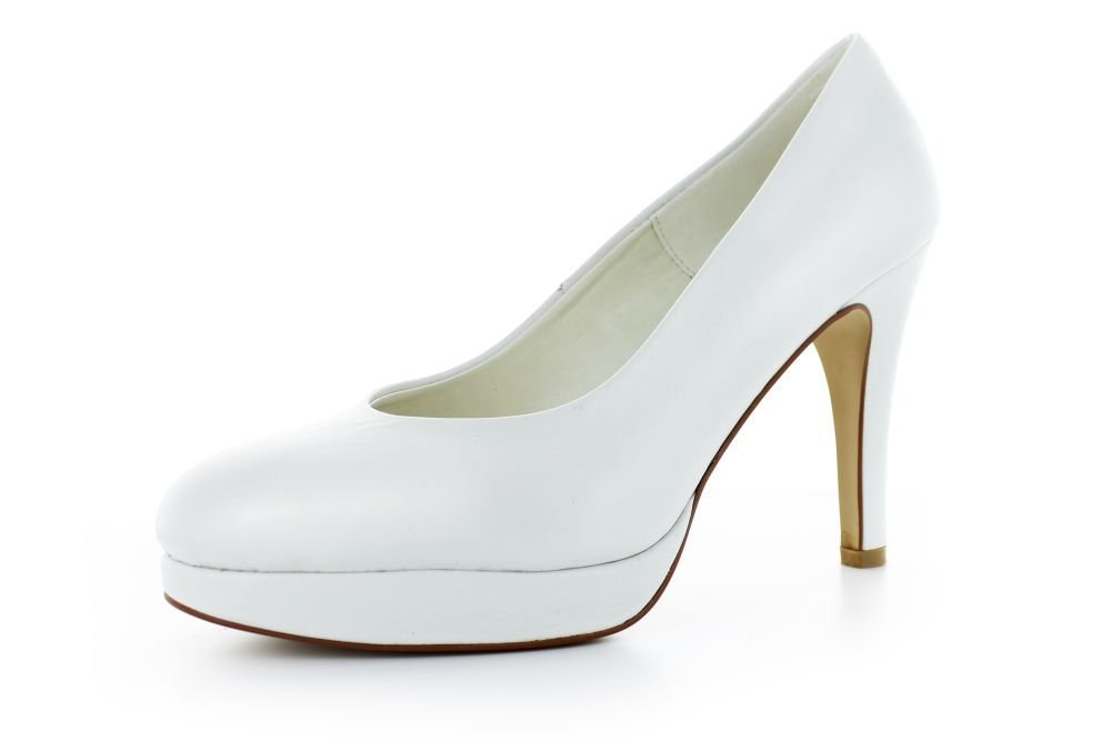 White Lady 278 Leder Plateau Brautschuhe High-Heel-Pumps