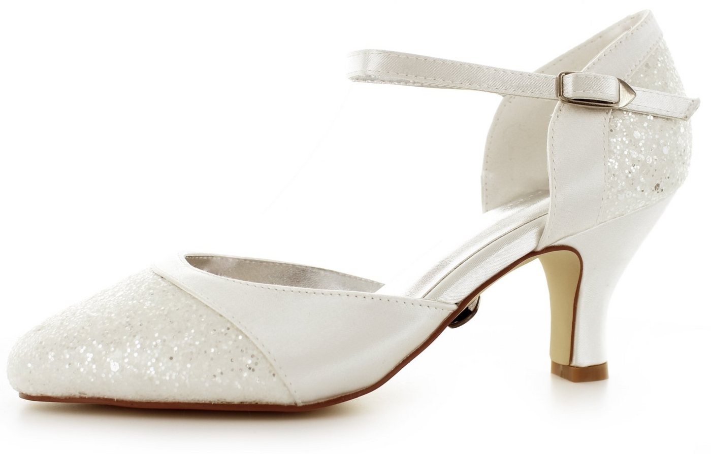 White Lady 701 Satin Pumps mit Glitter Slingpumps