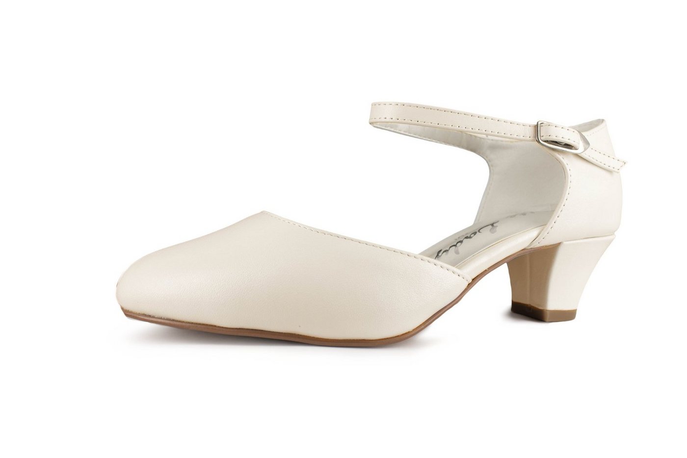 White Lady 850 weite Leder Brautschuhe Slingpumps