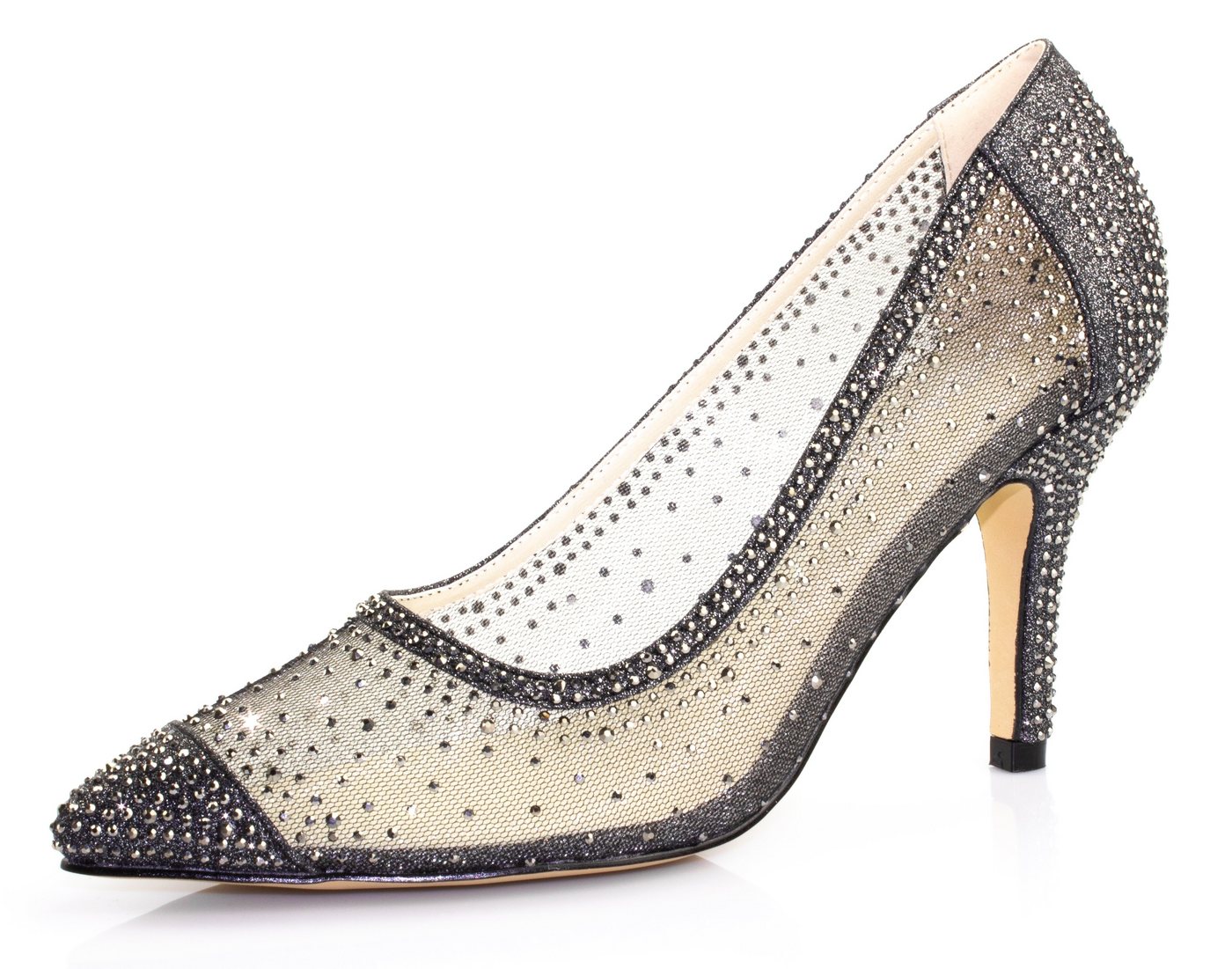 White Lady 930 Mesh-Strass Pumps