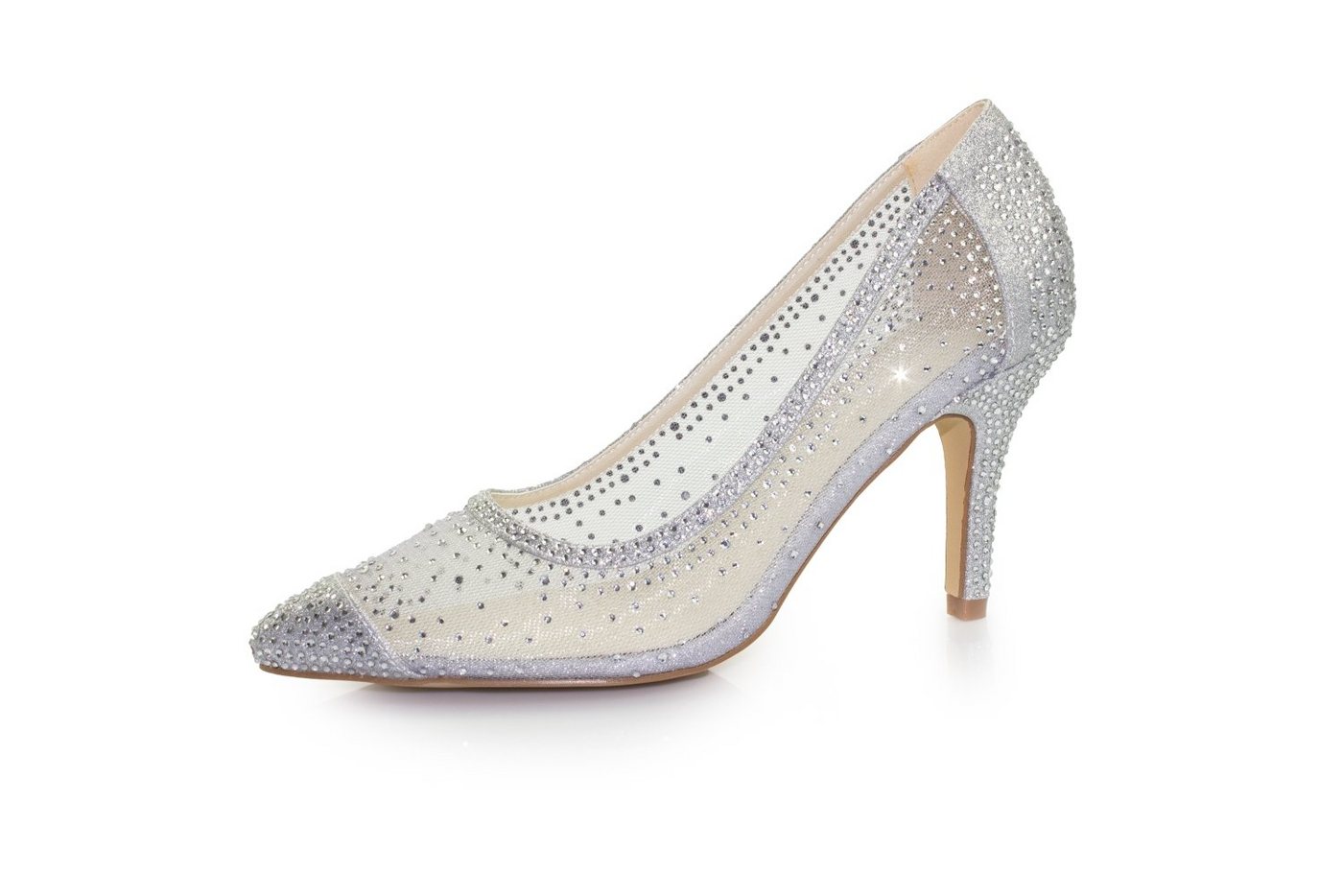 White Lady 930 Mesh-Strass Pumps