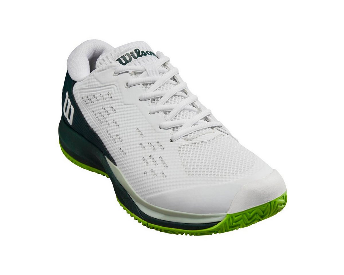 Wilson Rush Pro Ace Allcourt (2E/weit) 2024 weiss/dunkelgrün Herren Tennisschuh