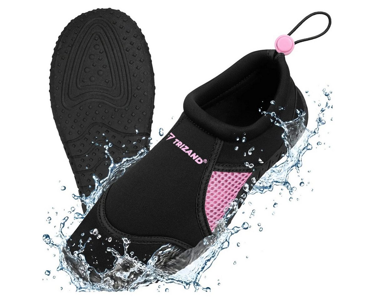 Wisam Wasserschuhe schwarz und rosa - Größe 39 5mm Trizand Wasserschuh