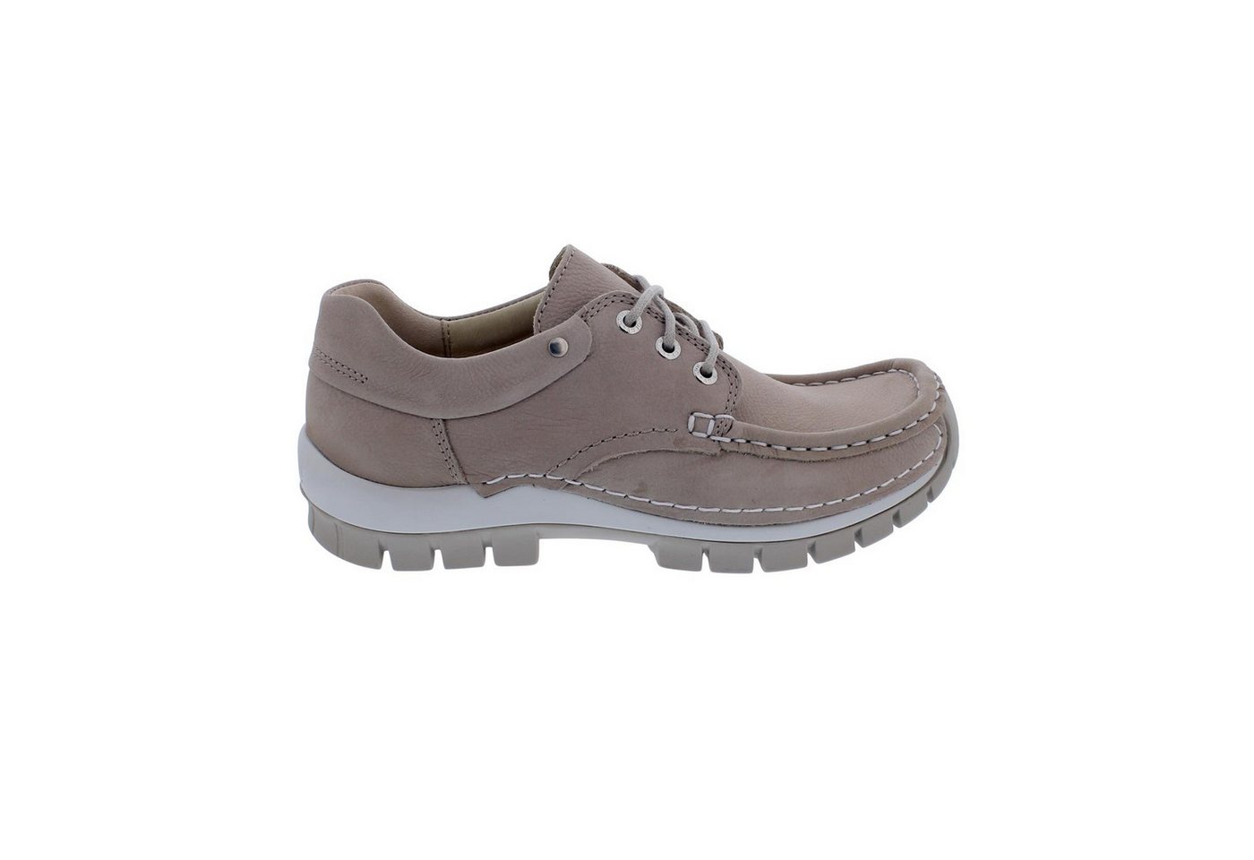 Wolky Halbschuh Fly 0470111-125, Antique Nubukleder, Safari-Beige, Fuß Schnürschuh