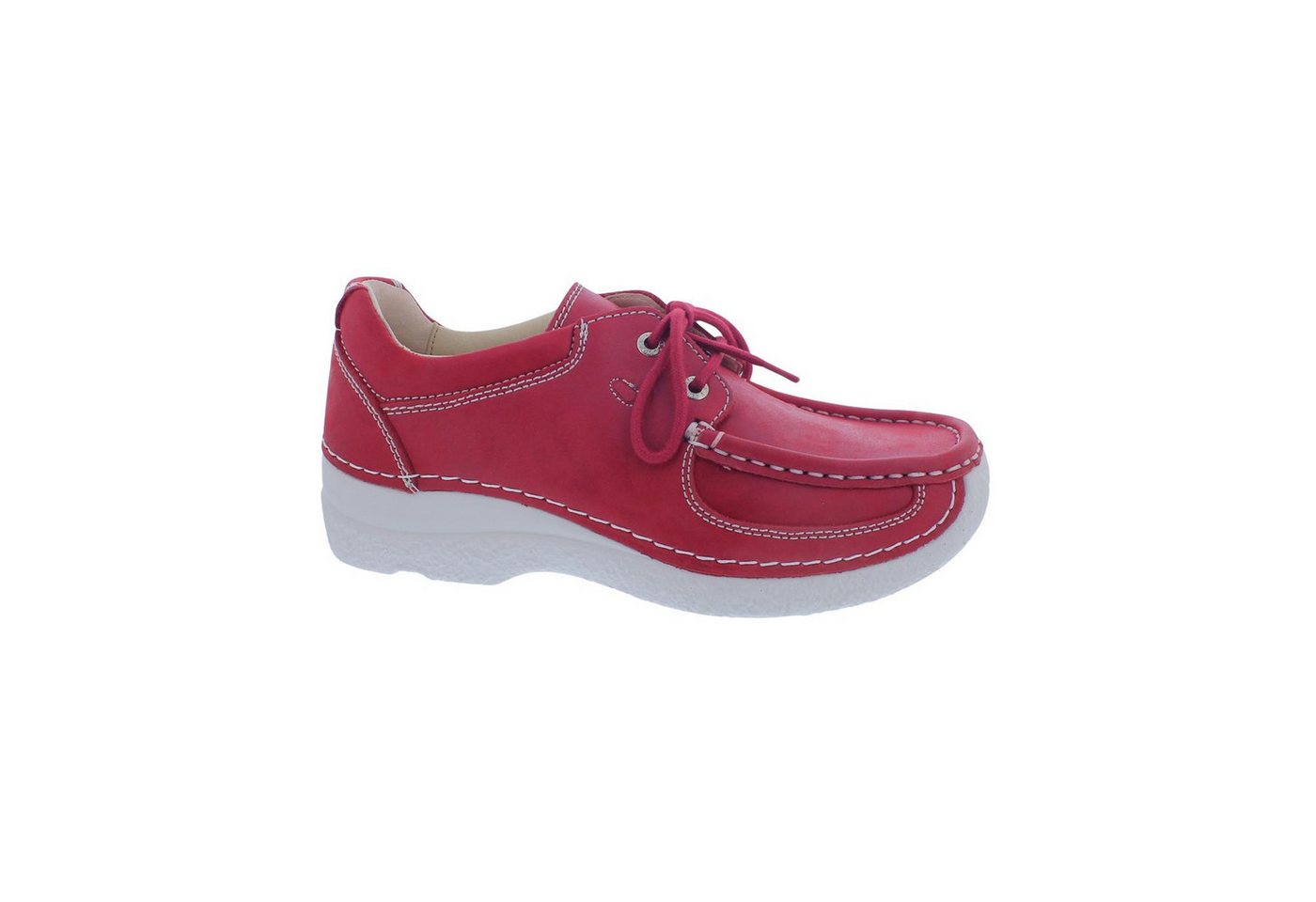 Wolky Roll Shoe 0621636-570, Fantastic leather (Glattleder), Red summe Schnürschuh