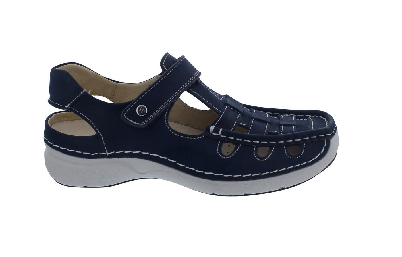 Wolky Rolling Sun 0720436-820, Fantastic leather (Glattleder), Denim, Klettschuh