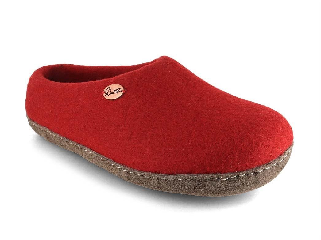 WoolFit Barfuß-Hausschuhe Footprint Hausschuh mit selbstformendem Fußbett