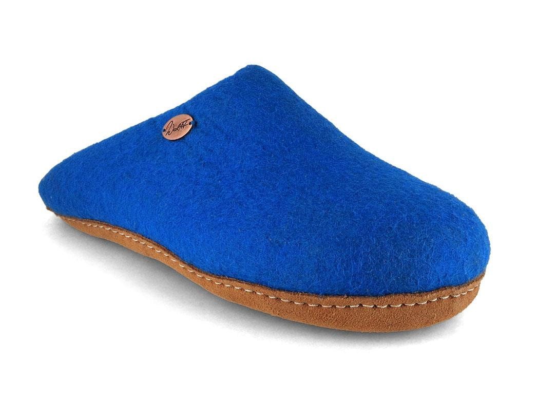 WoolFit Filz Puschen Tibet Hausschuh handgefilzt ohne Fersenrand