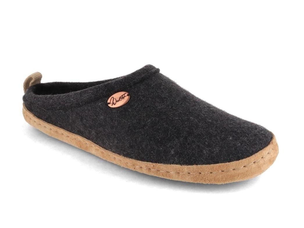 WoolFit Tundra Pantoffel für alle Jahreszeiten Hausschuh besonders leicht und flexibel (grau)
