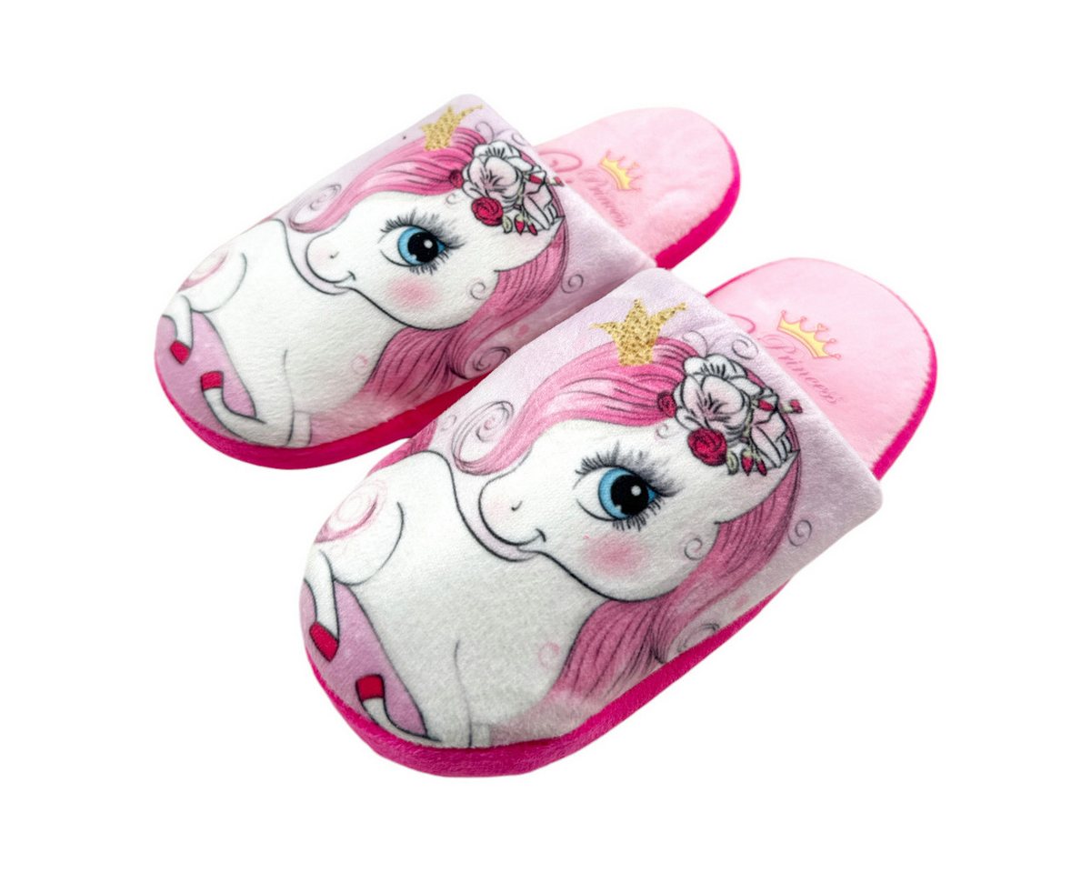 WS-Trend Süßes Einhorn Unicorn Mädchen Kinder Hausschuhe Pantoffeln Pantoffel Gr. 26 bis 32