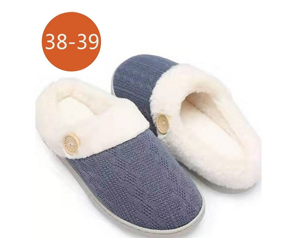 XDeer Plüsch Hausschuhe Winter Warm Gefüttert Pantoffeln rutschfeste Plüsch Hausschuhe Plüsch Slippers für Damen Herren