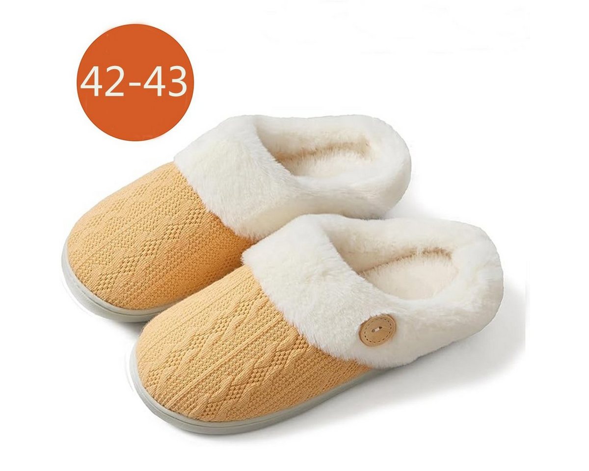 XDeer Plüsch Hausschuhe Winter Warm Gefüttert Pantoffeln rutschfeste Plüsch Hausschuhe Plüsch Slippers für Damen Herren