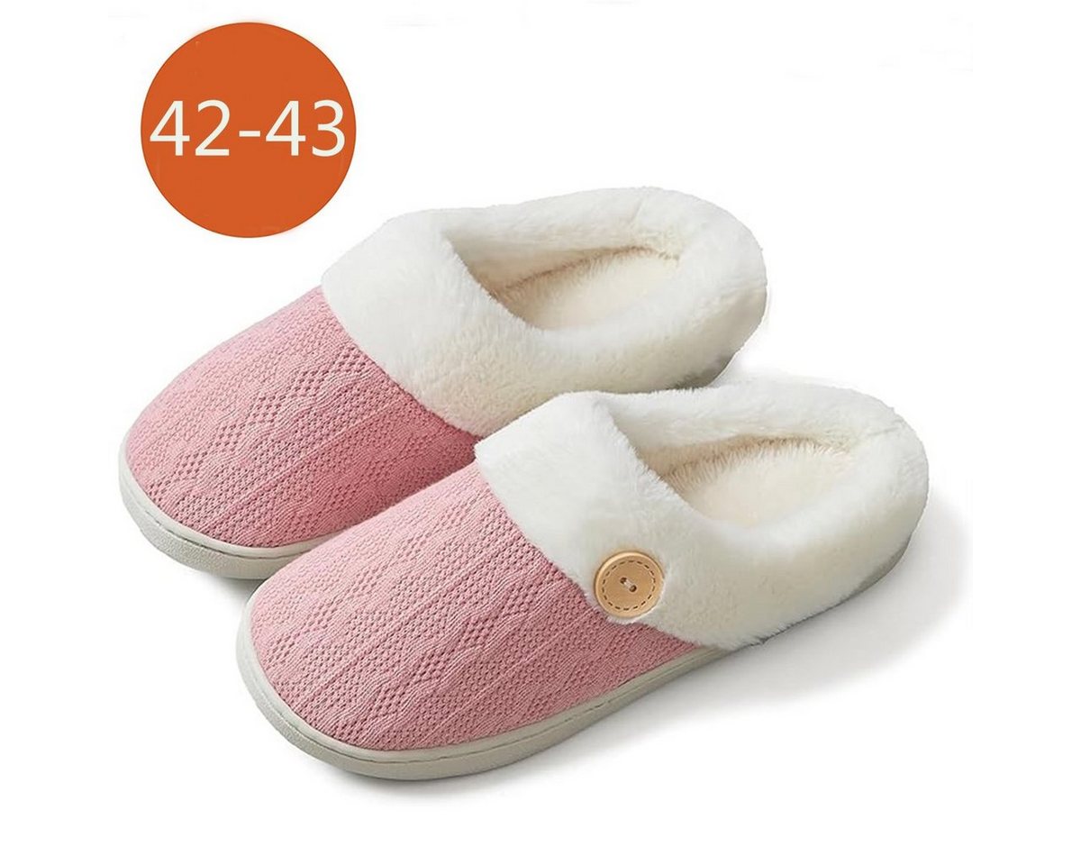 XDeer Plüsch Hausschuhe Winter Warm Gefüttert Pantoffeln rutschfeste Plüsch Hausschuhe Plüsch Slippers für Damen Herren