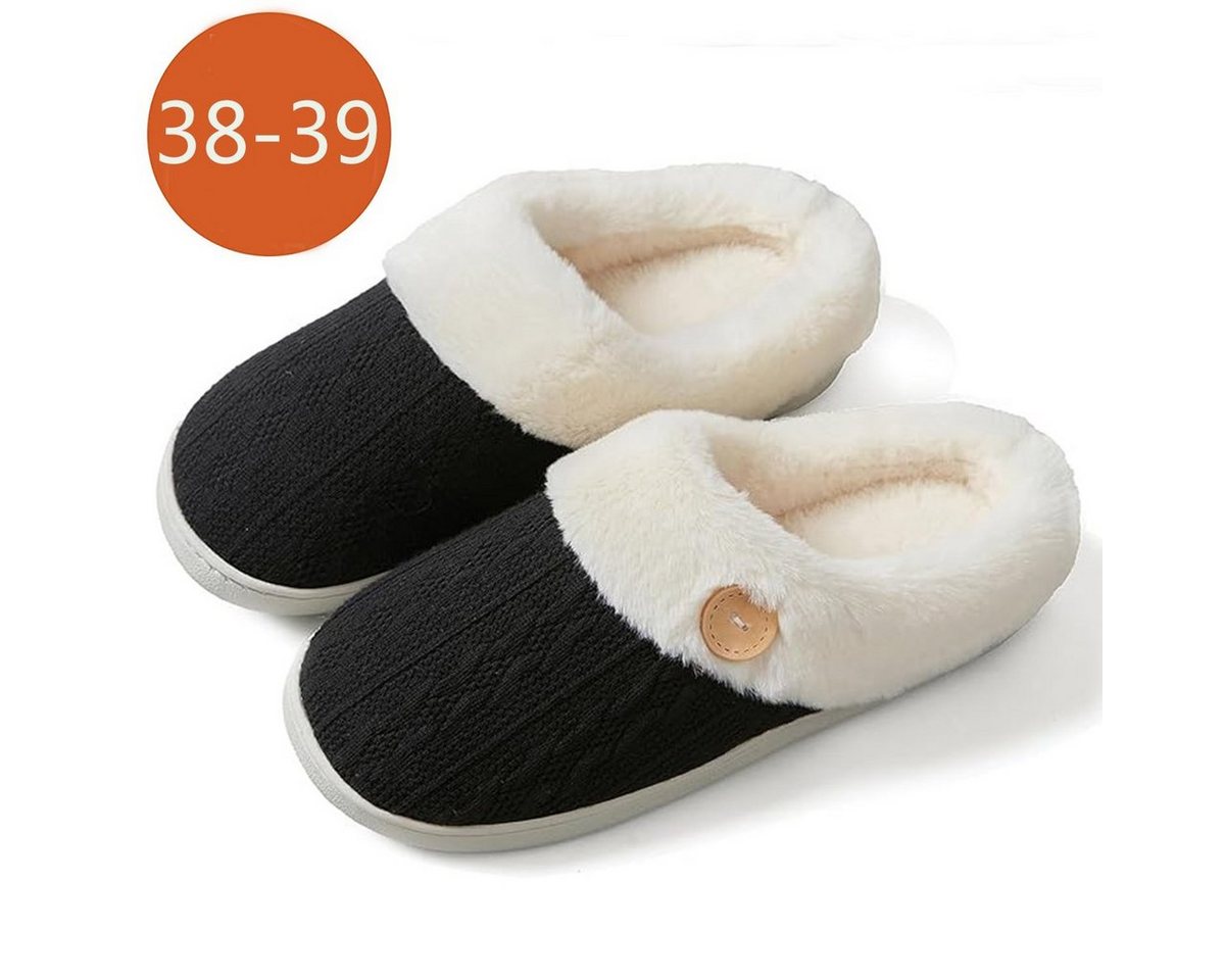 XDeer Plüsch Hausschuhe Winter Warm Gefüttert Pantoffeln rutschfeste Plüsch Hausschuhe Plüsch Slippers für Damen Herren