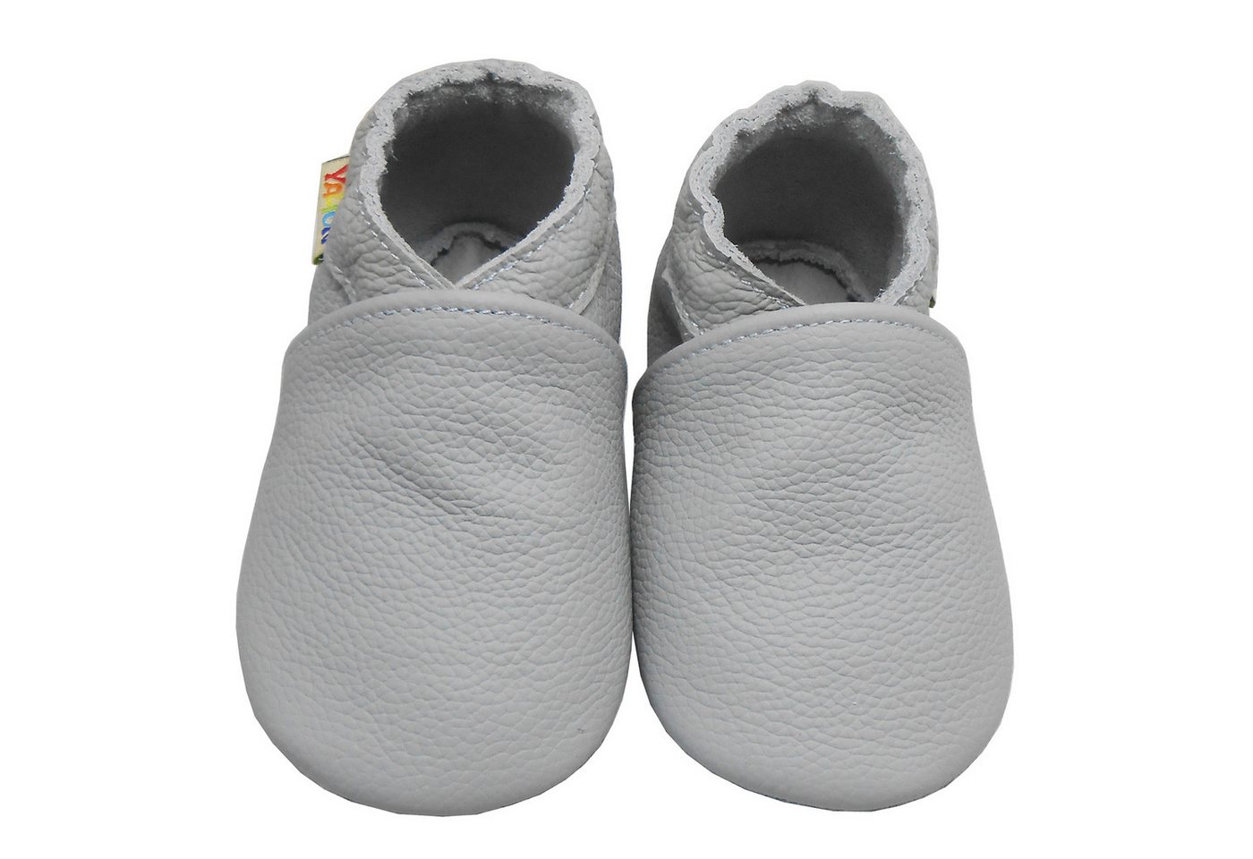 Yalion Lauflernschuhe Hausschuhe Braun Lederpuschen Weiche Leder Krabbelschuh