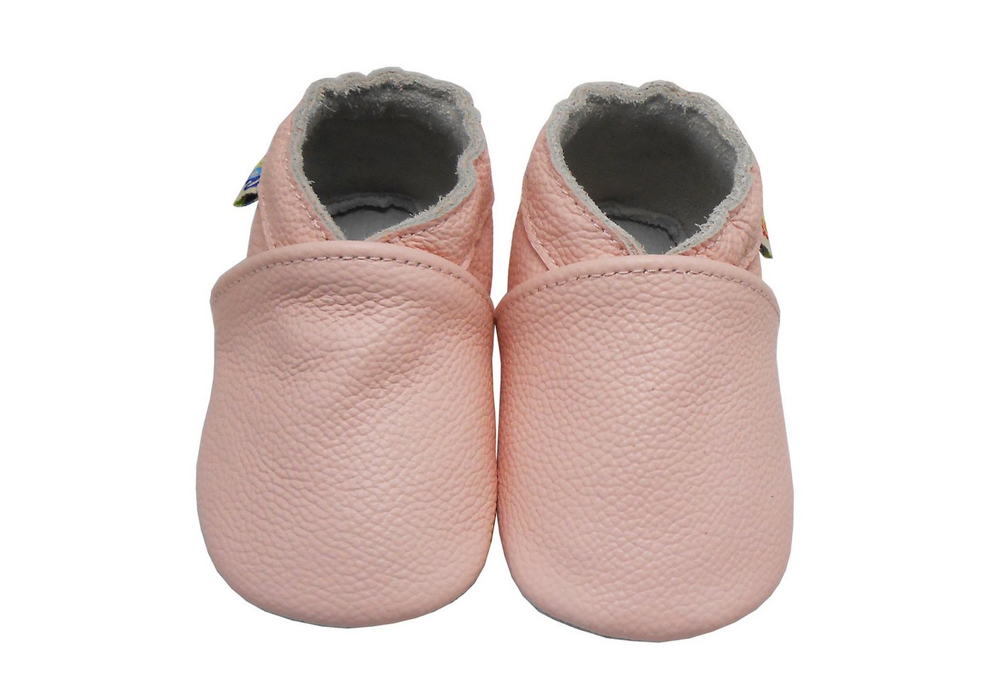 Yalion Lauflernschuhe Hausschuhe Braun Lederpuschen Weiche Leder Krabbelschuh