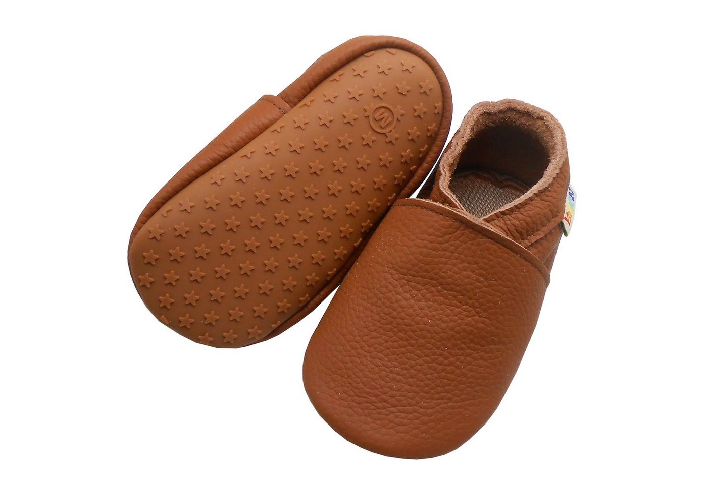 Yalion Leder Baby-Lauflernschuhe, weich, rutschfest, handgefertigt Krabbelschuh elastisch