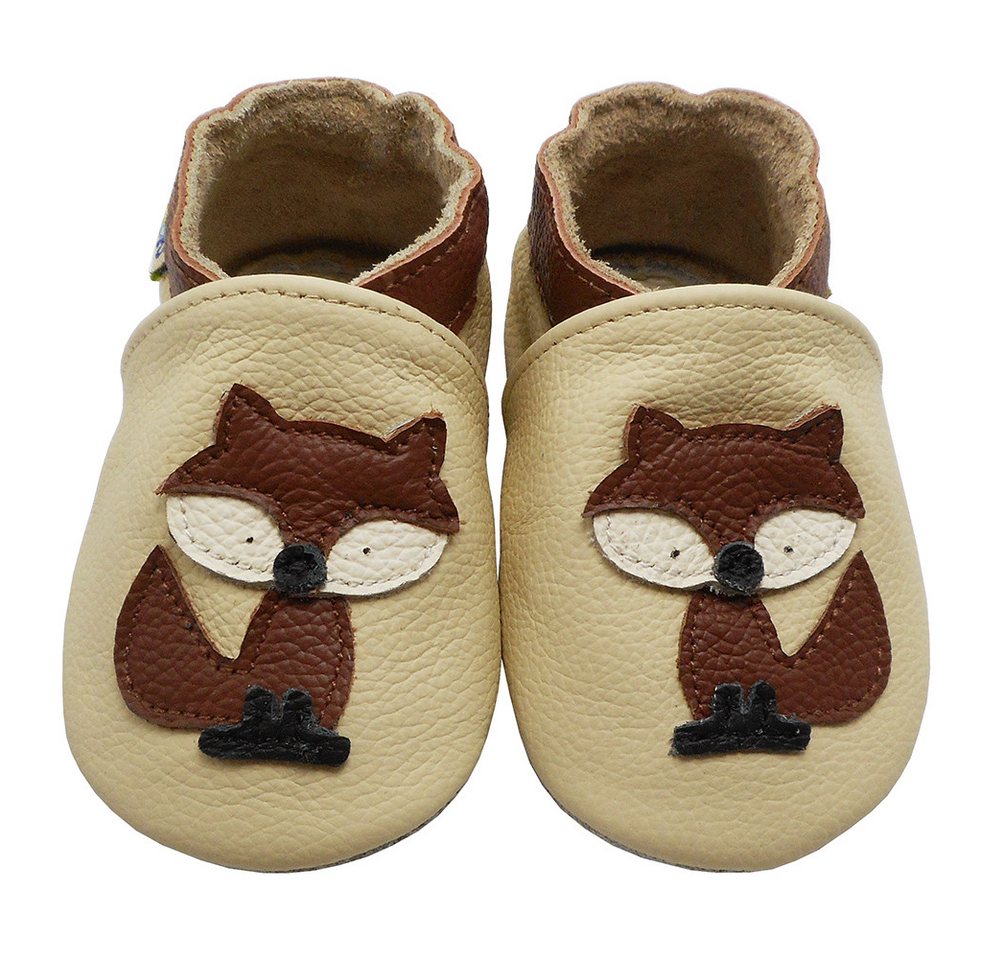 Yalion Leder Baby-Lauflernschuhe, weich, rutschfest, handgefertigt Krabbelschuh
