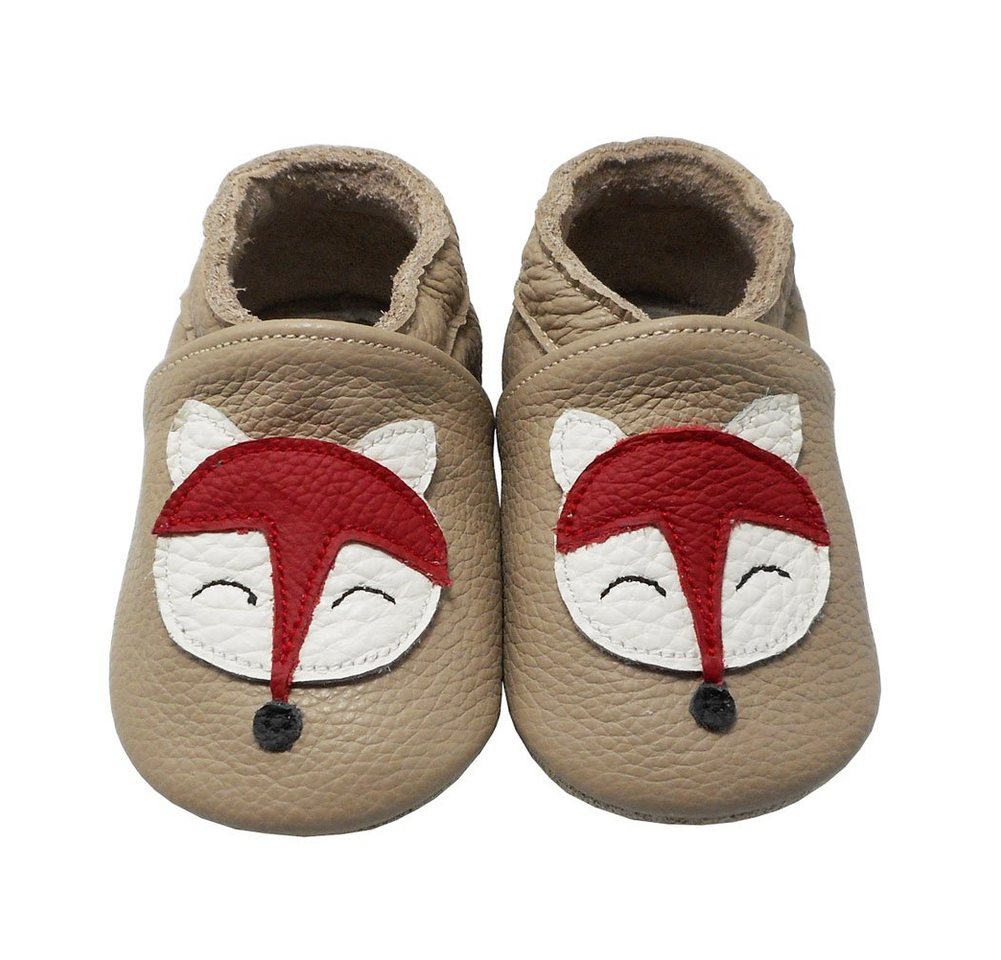 Yalion Weiche Leder Krabbelschuhe Lauflernschuhe Hausschuhe Fuchs Krabbelschuh