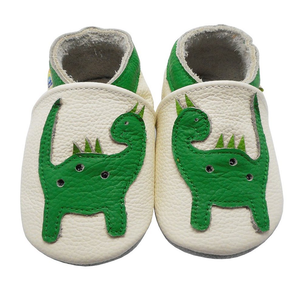 Yalion Weiche Leder Krabbelschuhe Lauflernschuhe Lederpuschen Hausschuh aus echtem Leder