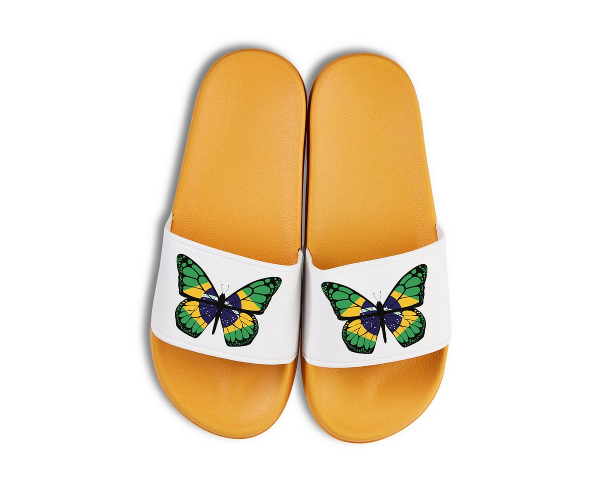 Youth Designz Brasil Butterfly Unisex Badelatschen Flip Flops Badeschuh mit lustigen Logo für Damen und Herren