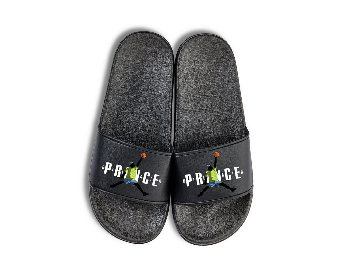 Youth Designz Fresh Prince Unisex Badelatschen Flip Flops Badeschuh mit lustigen Spruch für Herren&Damen (schwarz)