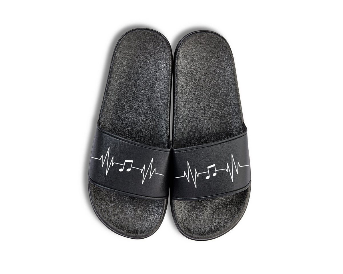 Youth Designz Heartbeat Music Unisex Badelatschen Flip Flops Badeschuh mit lustigen Logo für Herren und Damen