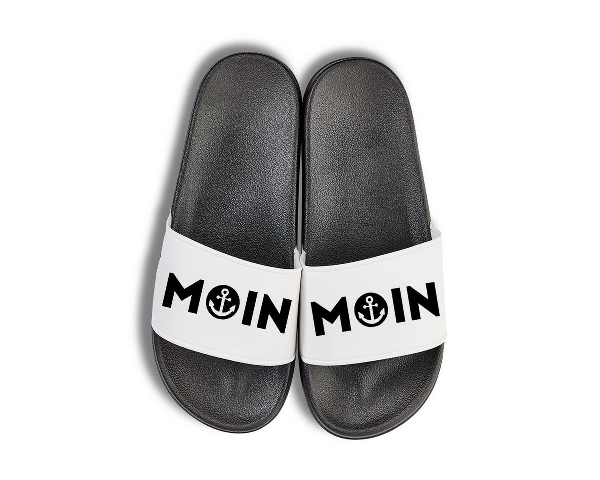 Youth Designz Moin Anker Unisex Badelatschen Flip Flops Badeschuh mit lustigen Spruch für Herren & Damen